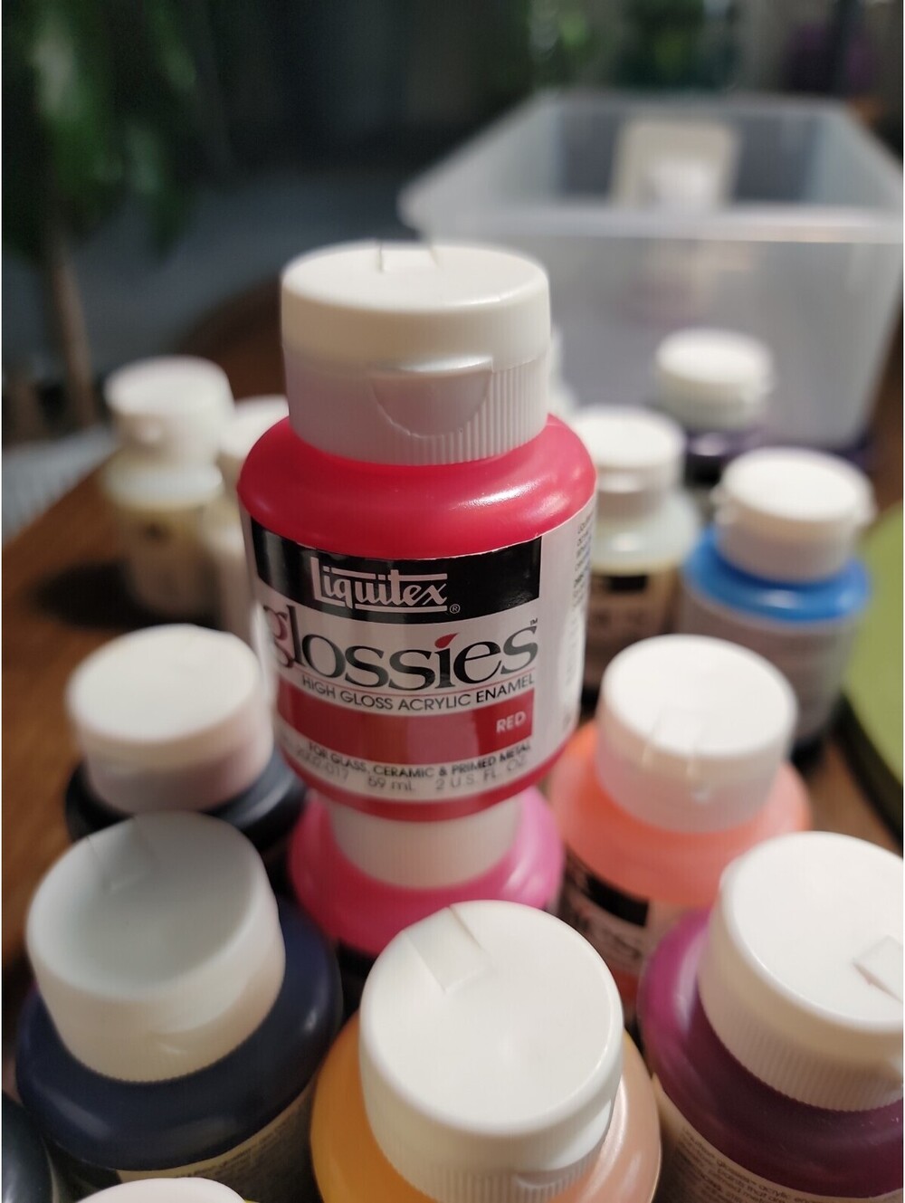 Discontinued Liquitex Red Glossies Paint 2-oz jar - High Gloss Enamel